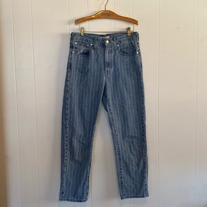 Madewell - Pinstripe Perfect Vintage Crop Jean